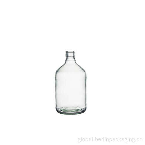 Boston Round Glass Bottle 500ml 770ml 1020ml Spirits Boston Round Glass Bottle Supplier